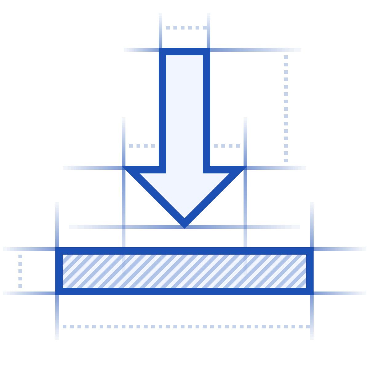 icône télécharger blueprint style