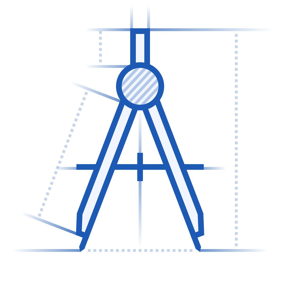 blueprint style drafting compass icon