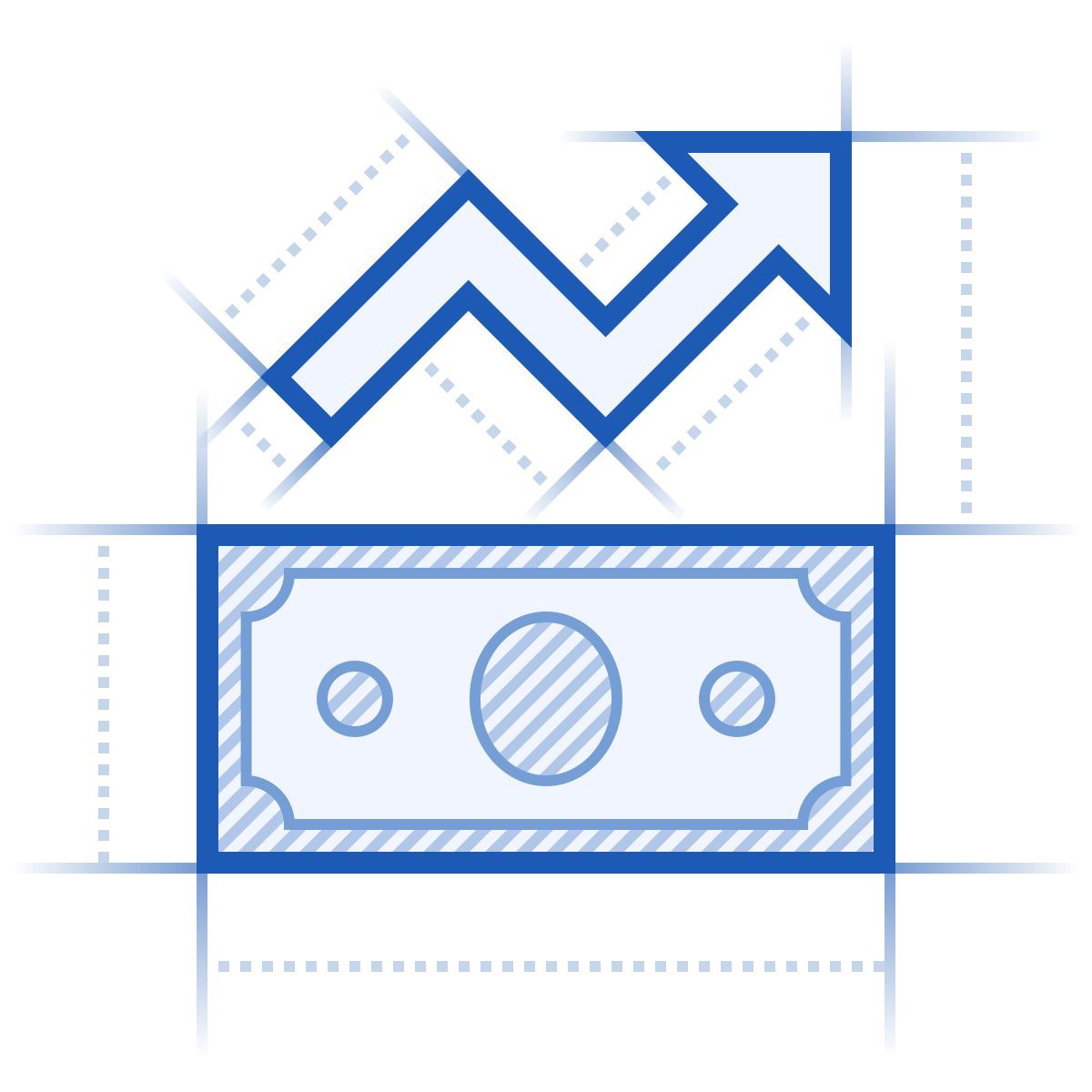 blueprint style profit icon