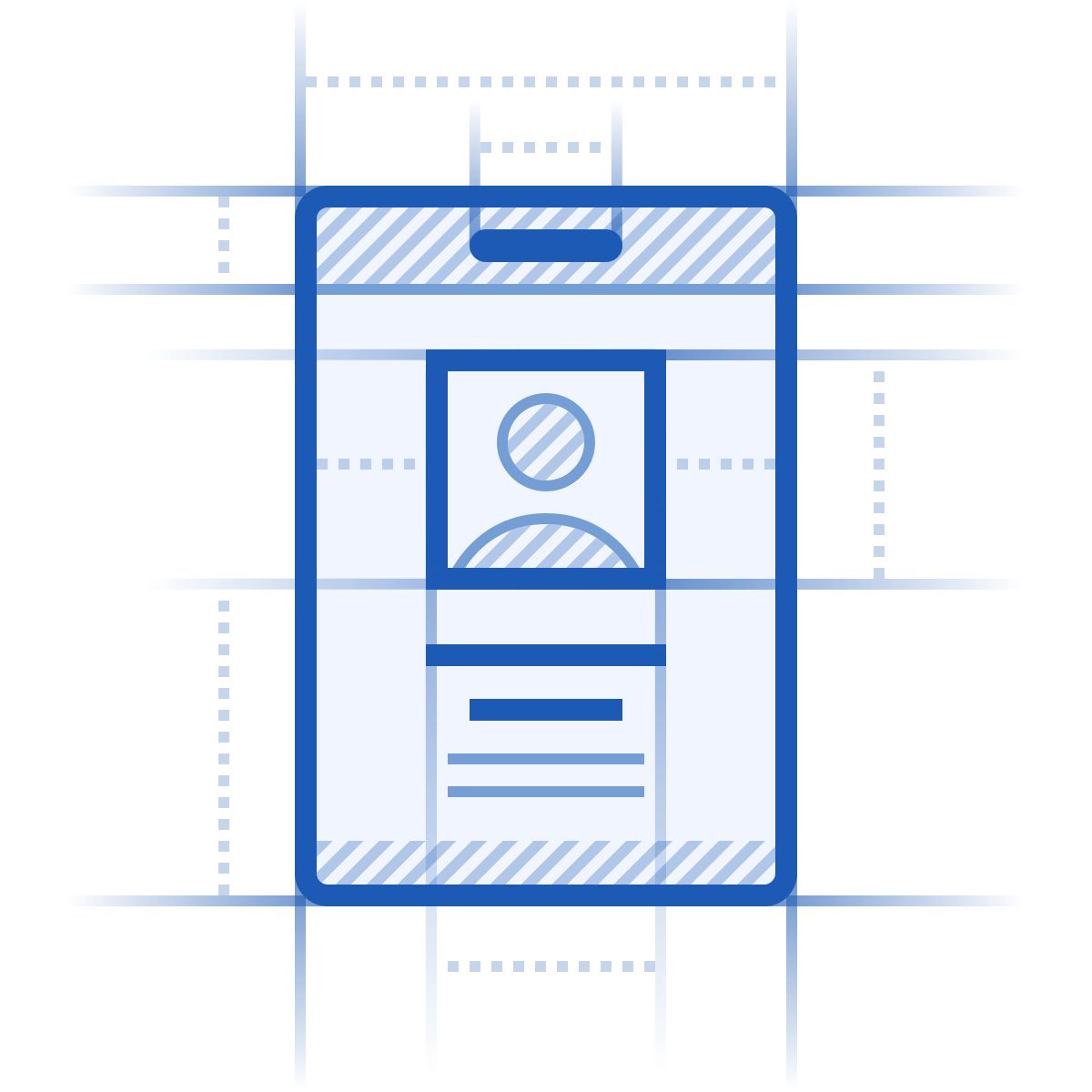 blueprint style scheda dipendente icon
