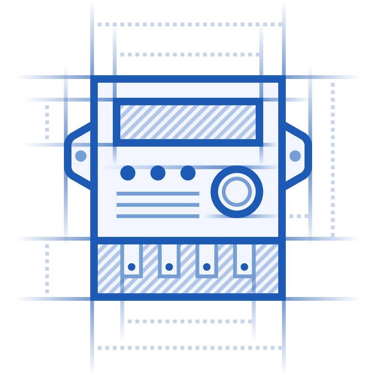 icona contatore di energia blueprint stile