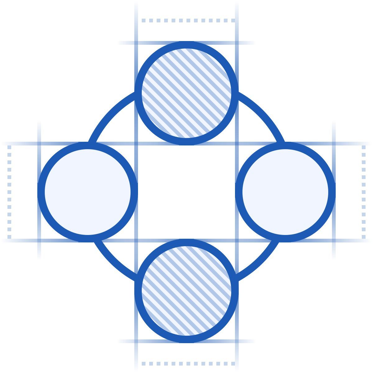 icona entity relationship diagram blueprint stile
