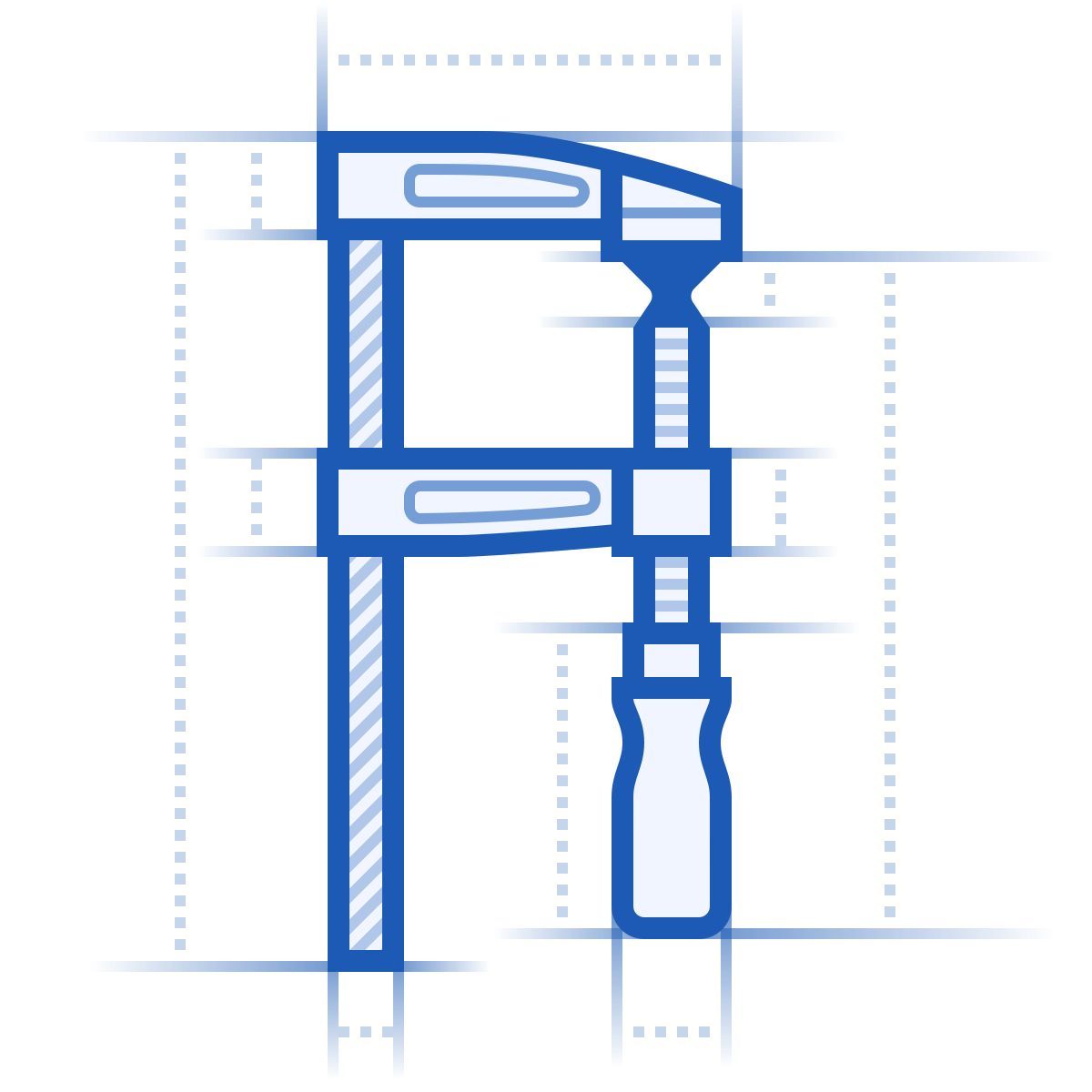 icona f clamp blueprint stile
