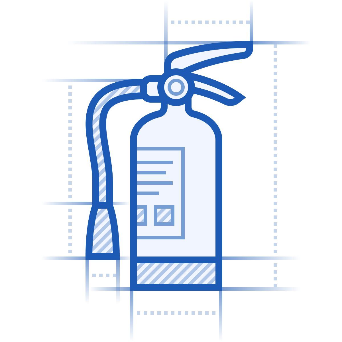 blueprint style estintore icon