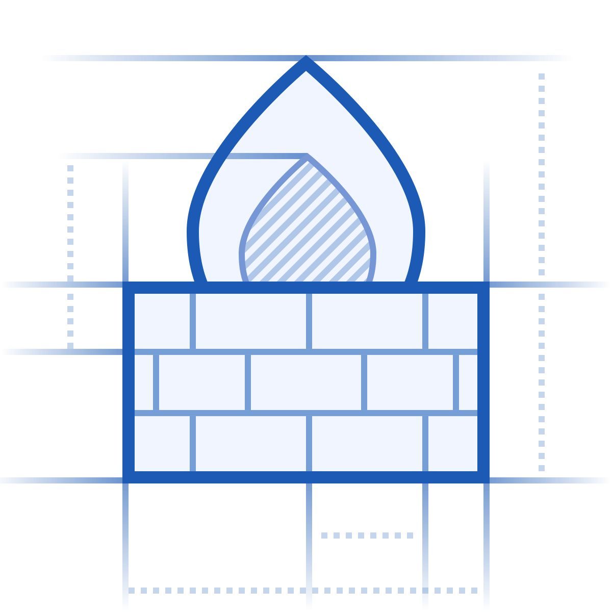icona firewall blueprint stile