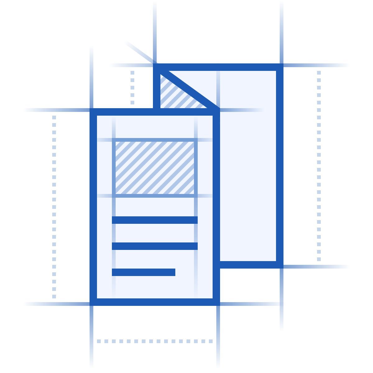 blueprint style libretto piegato icon