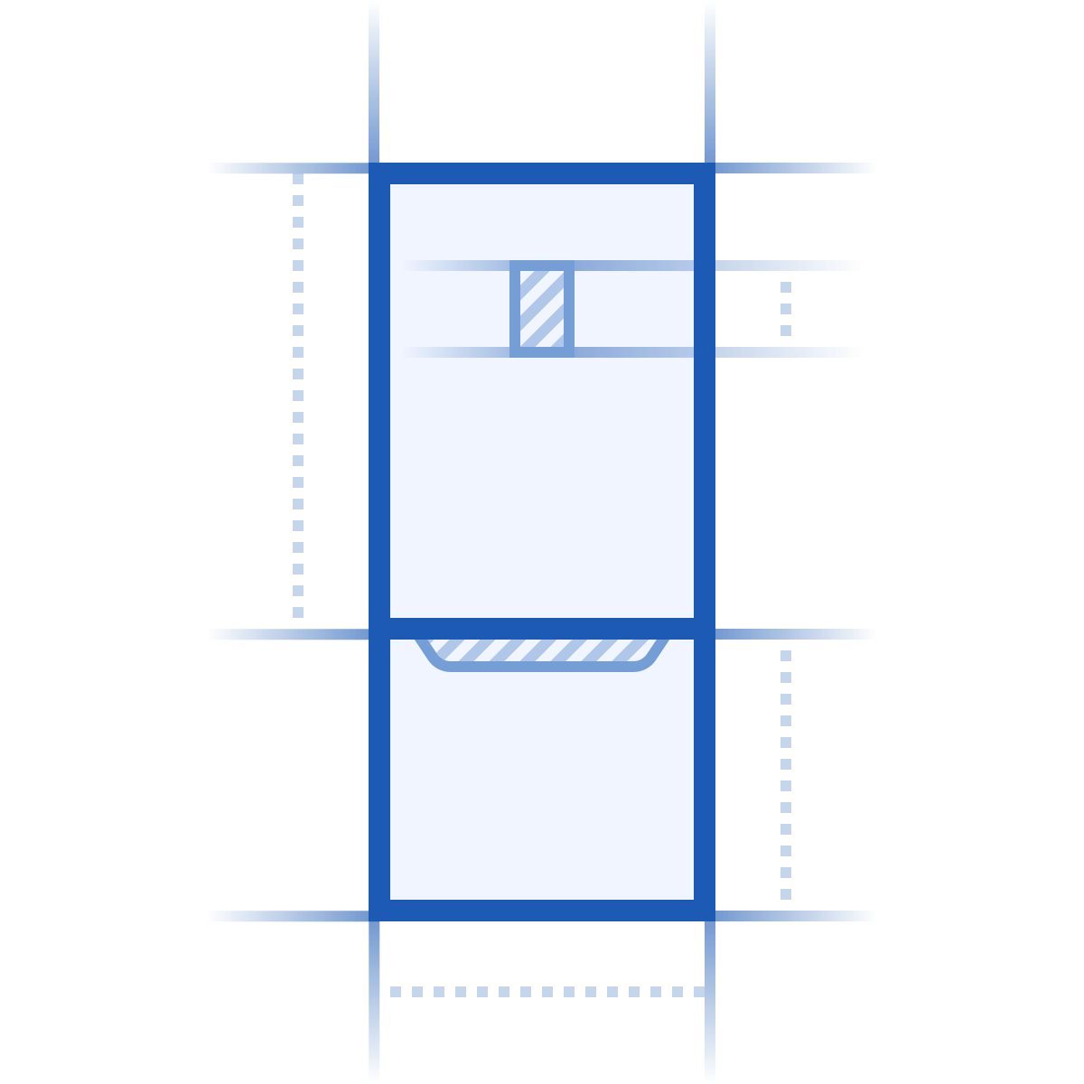 blueprint style frigorífico icon