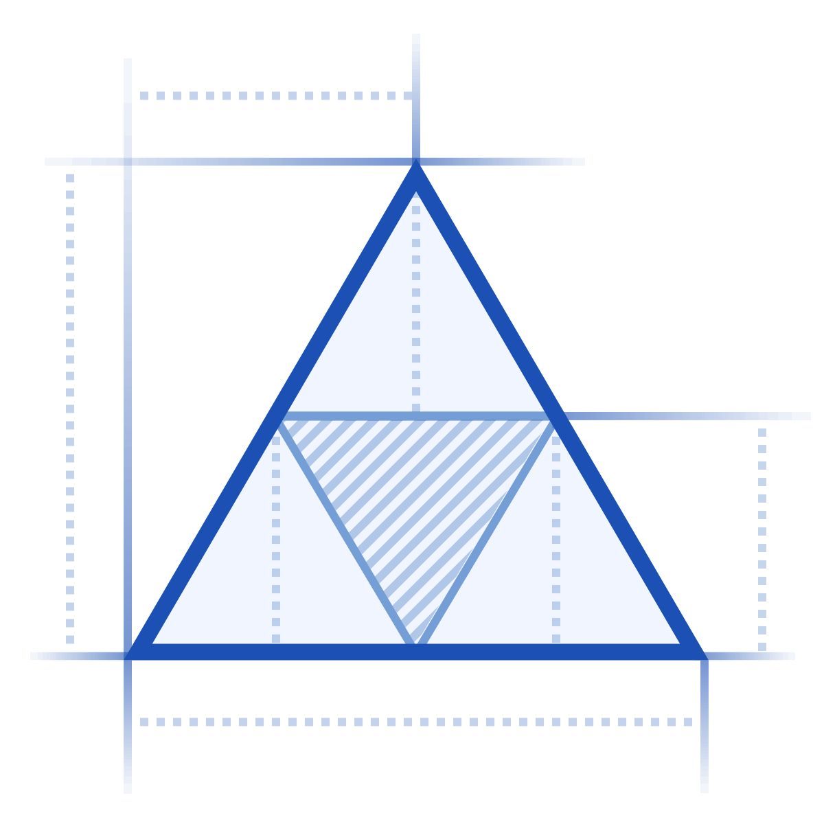 icono funnel chart blueprint estilo