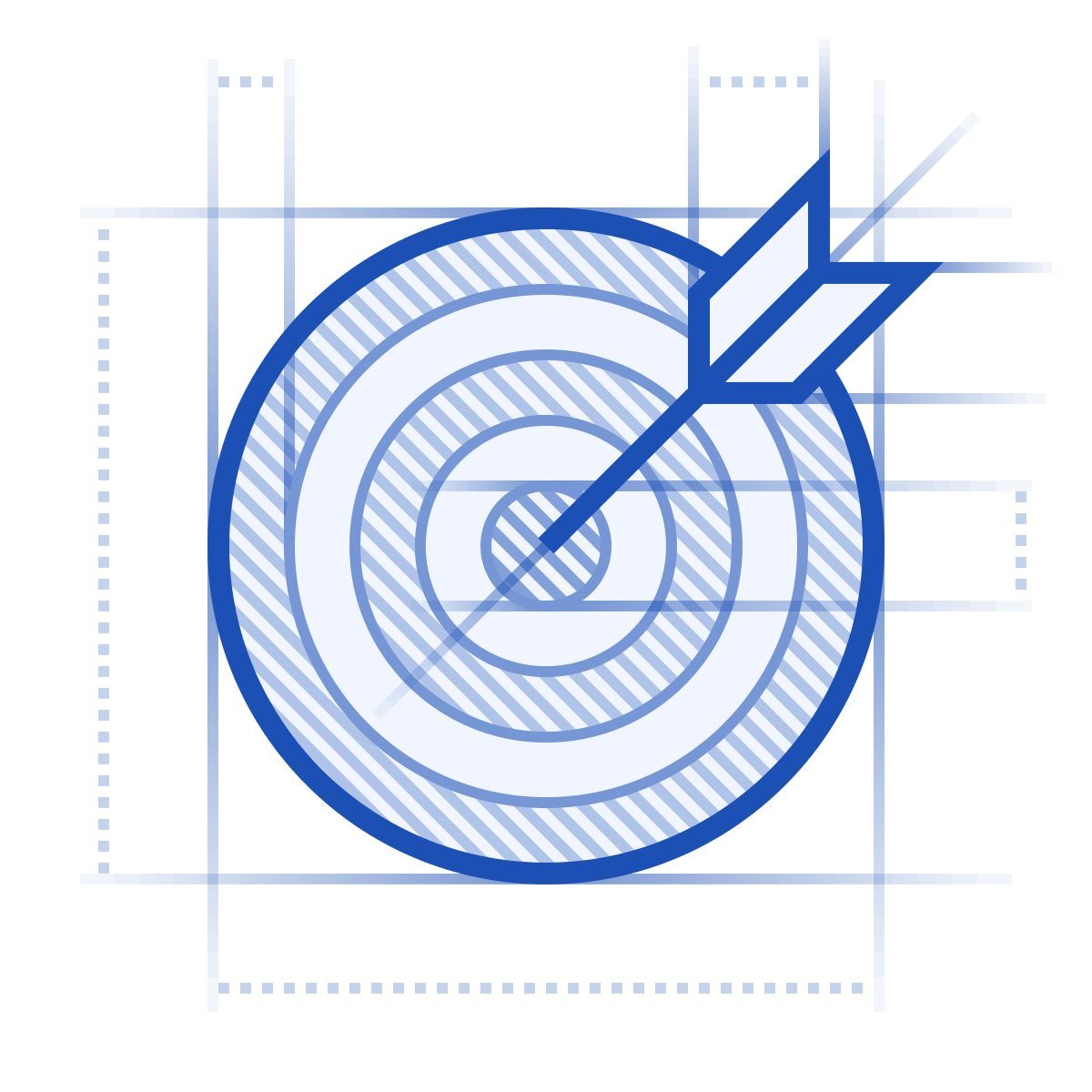 icône objectif blueprint style