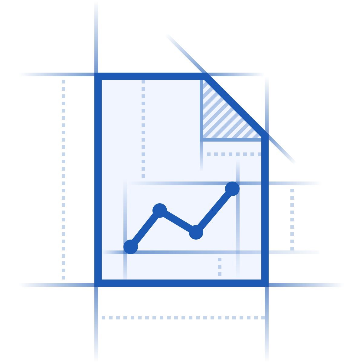 blueprint style graph report icon