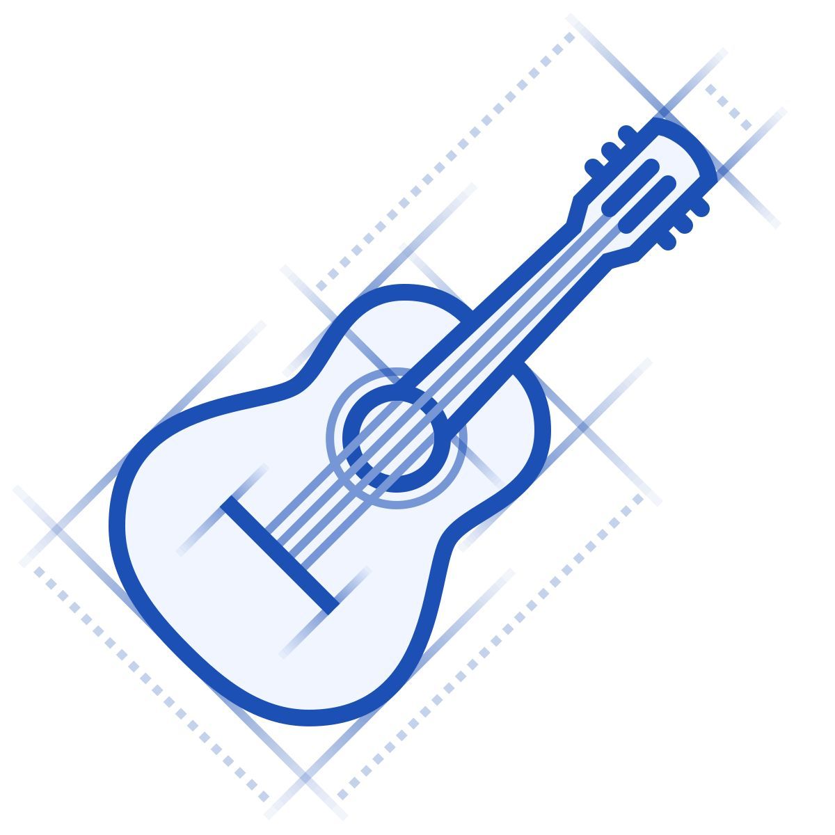blueprint style guitarra icon