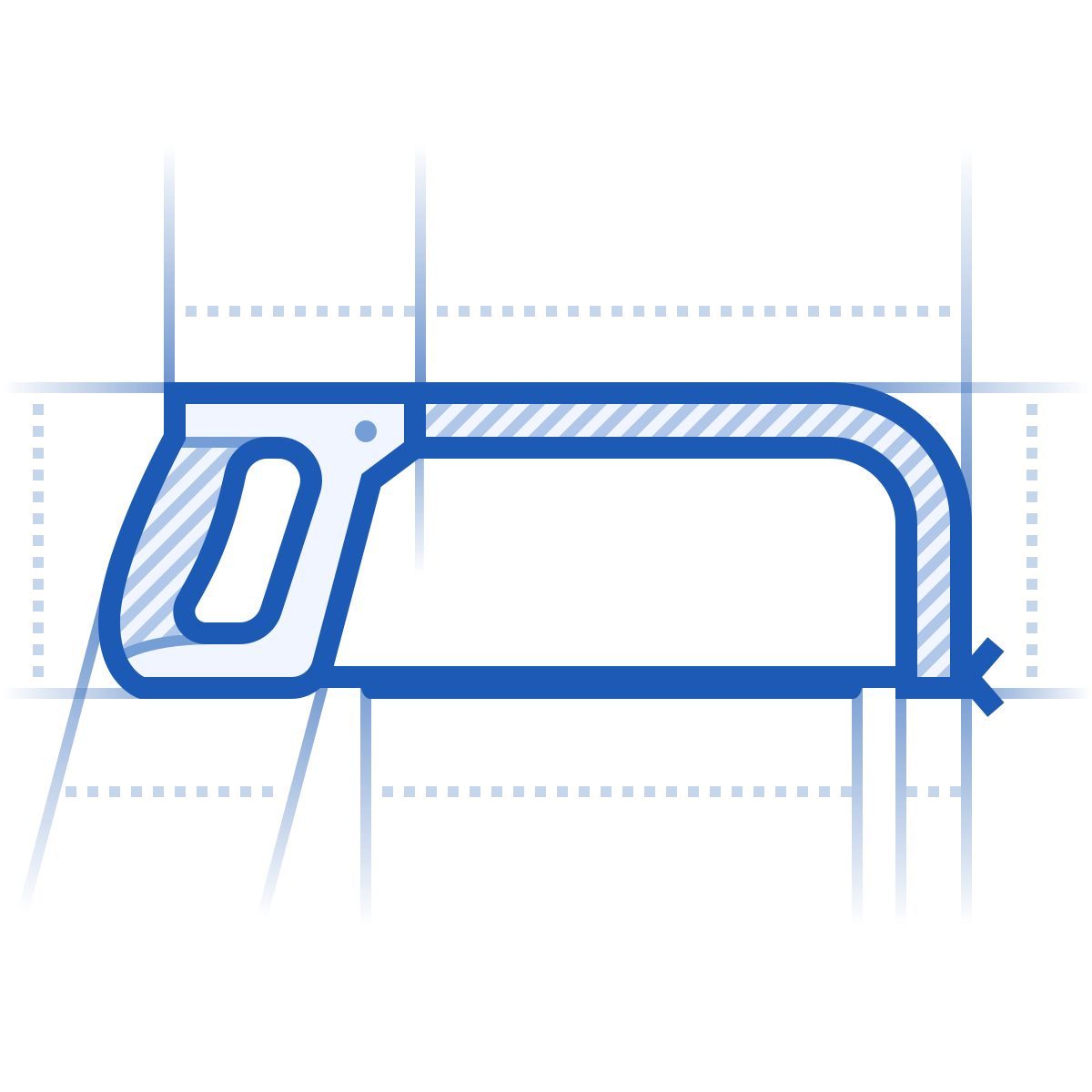 blueprint style 钢锯 icon