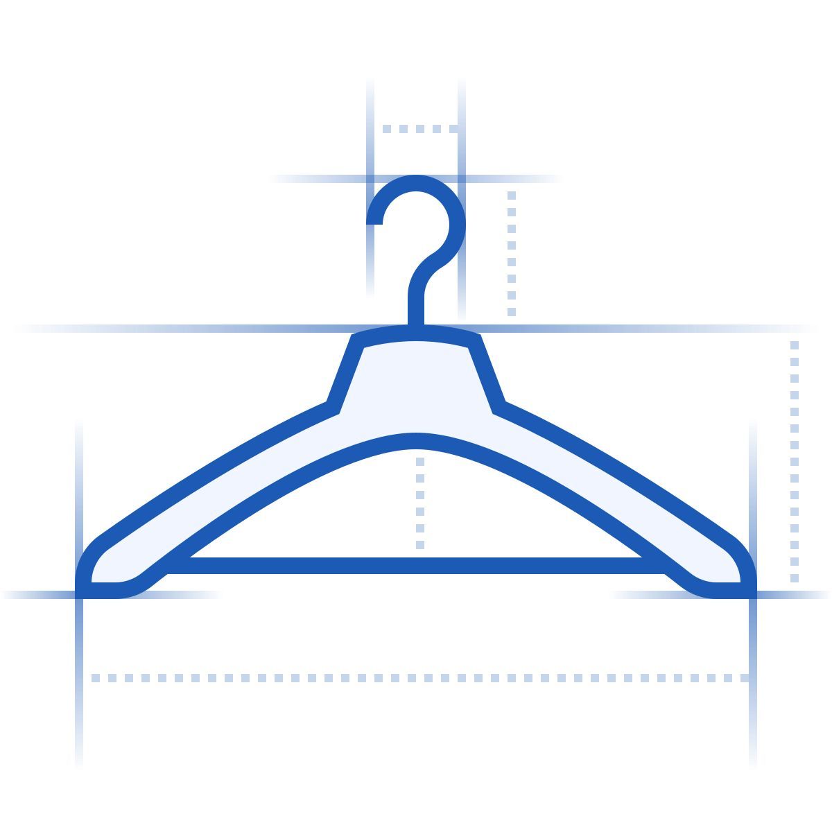 blueprint style hanger icon