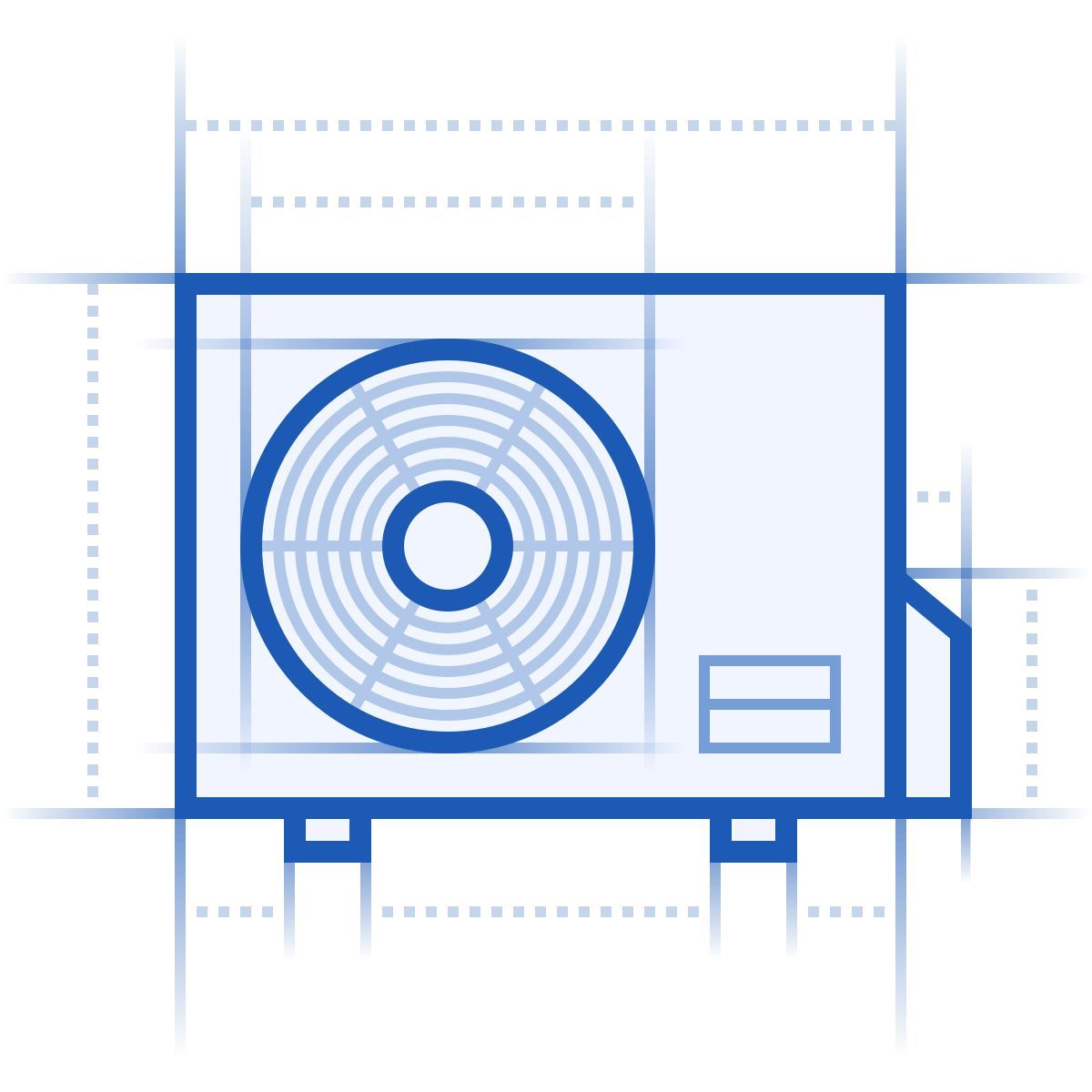 icona heat pump blueprint stile