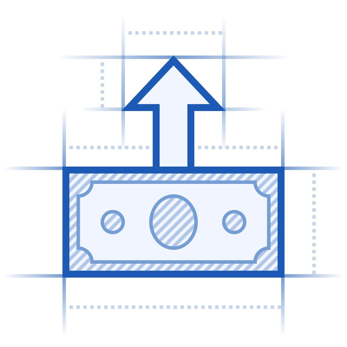 blueprint style 启动汇款 icon