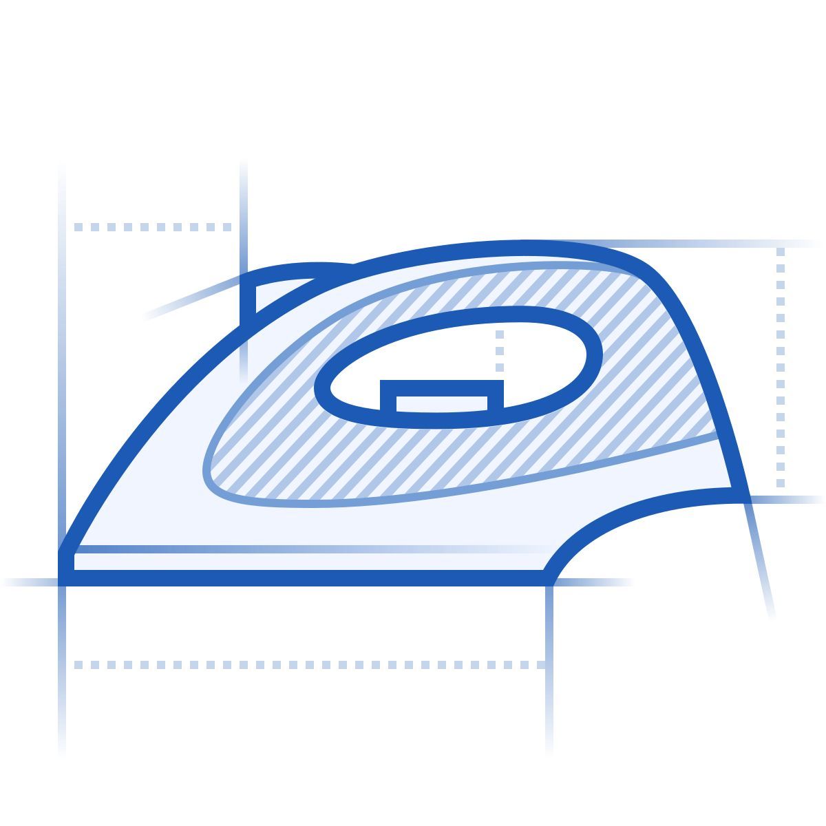 blueprint style iron icon