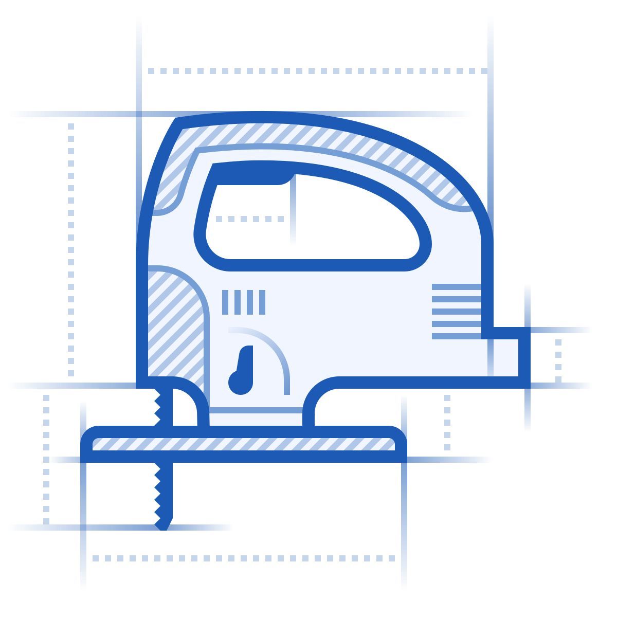 blueprint style puzzle icon
