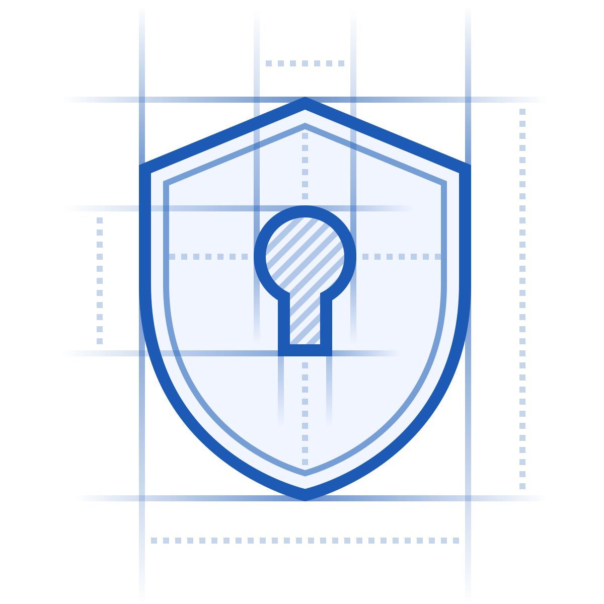 blueprint style 鍵穴シールド icon