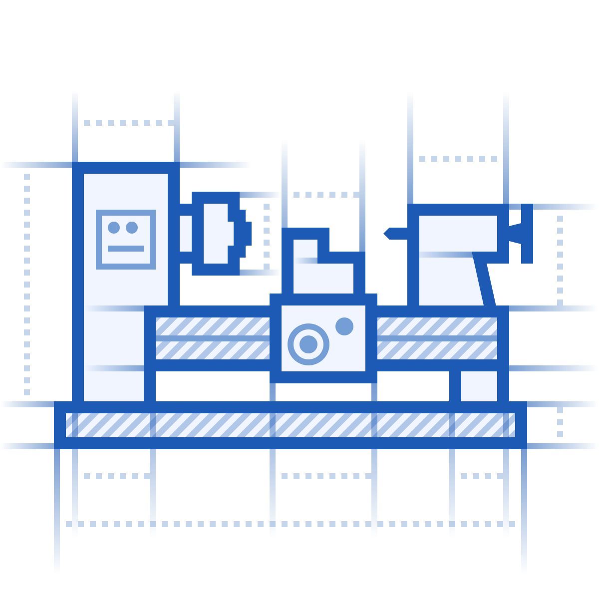 icona lathe blueprint stile