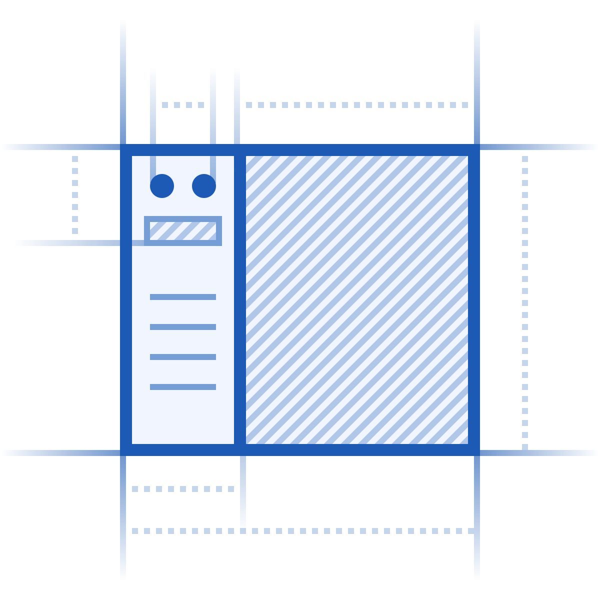 blueprint style barre de navigation gauche icon