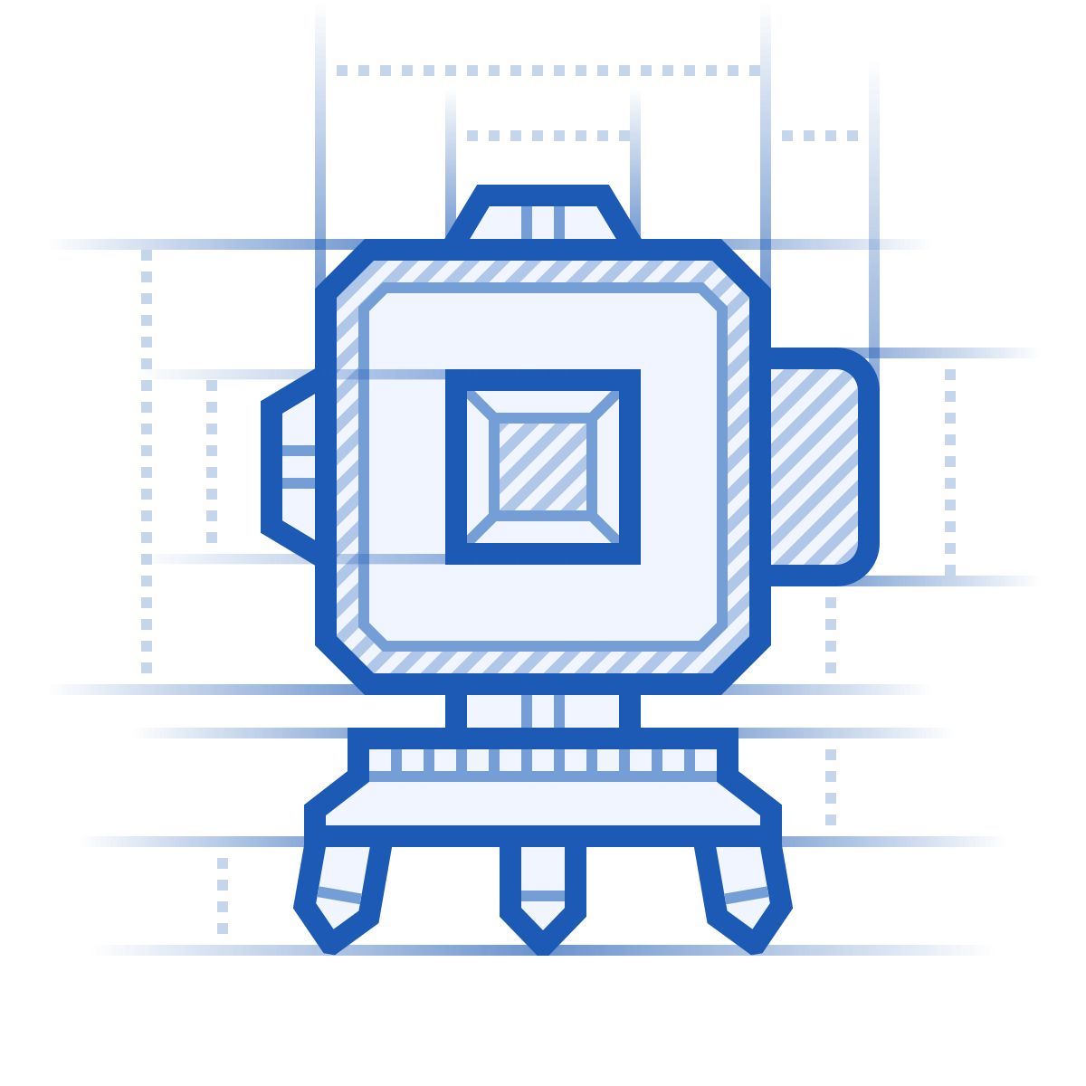 blueprint style line laser level icon