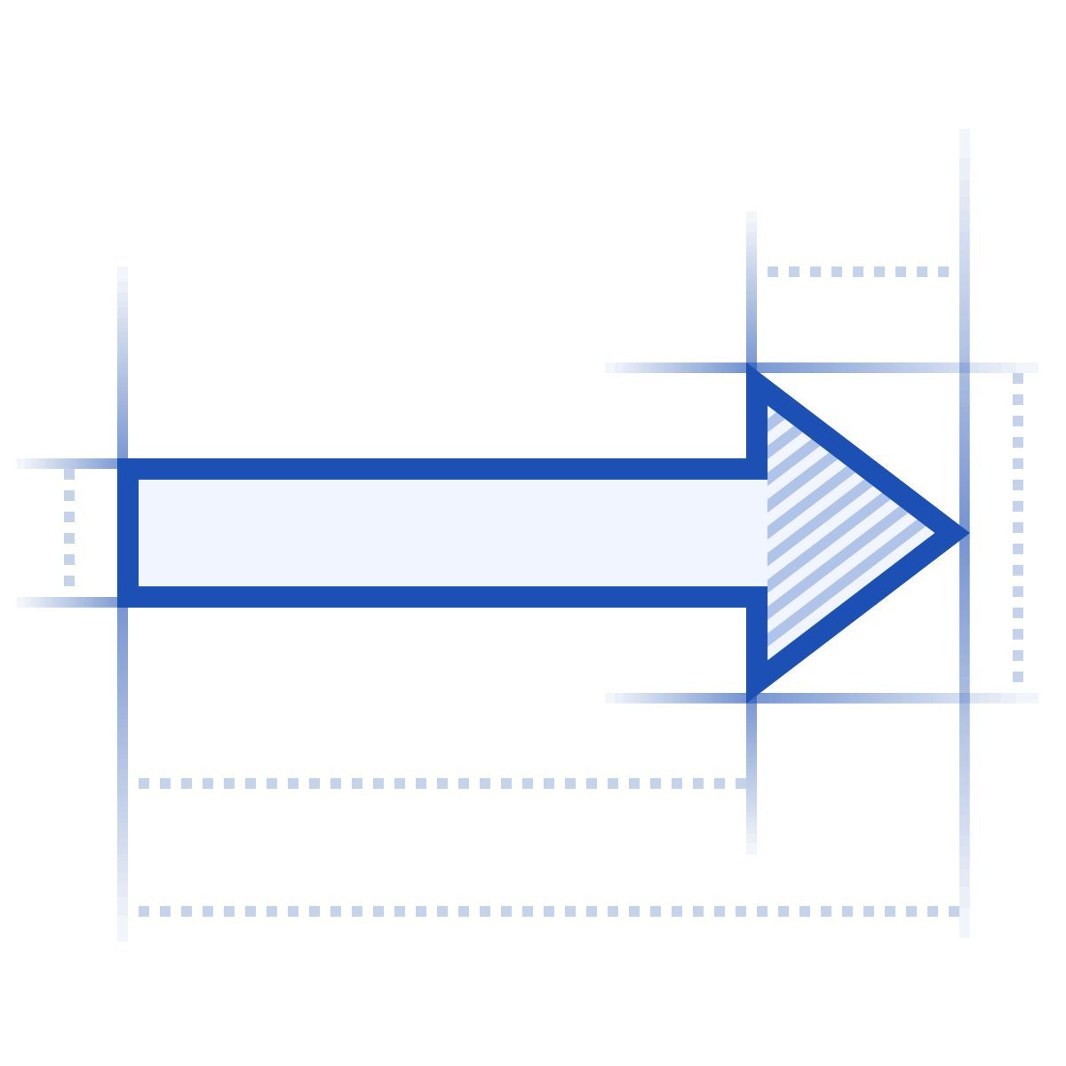 blueprint 风格 长箭头向右 图标
