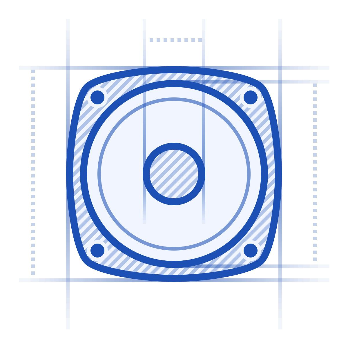 blueprint style altoparlante icon