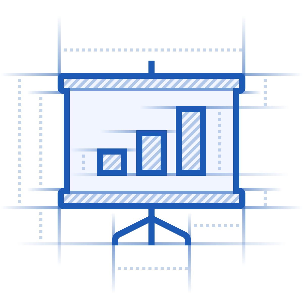blueprint style analytics icon