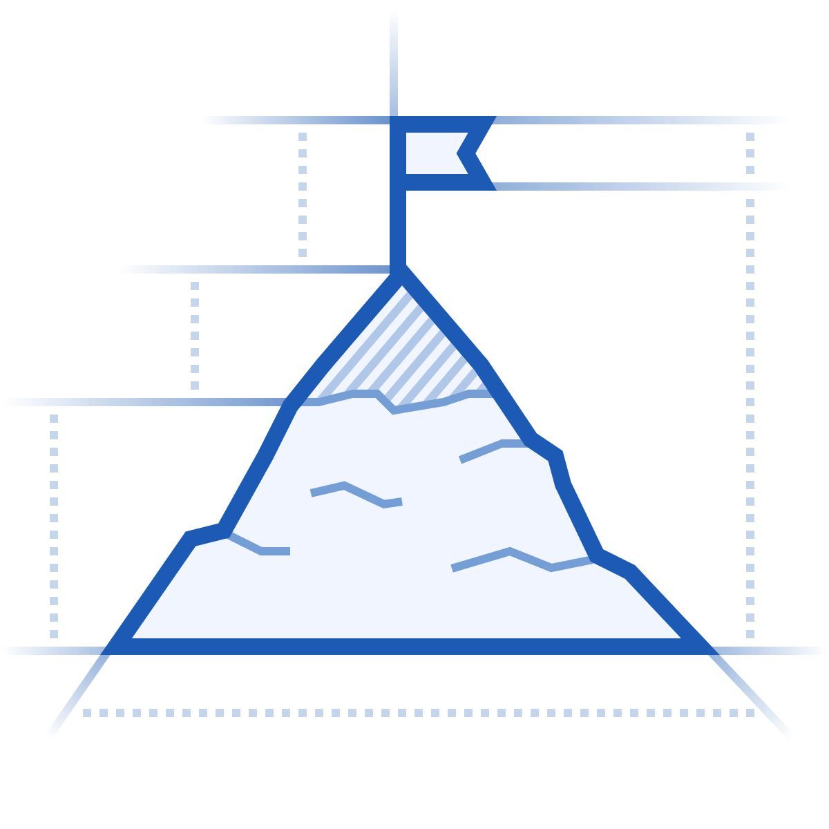 blueprint style unternehmensmission icon