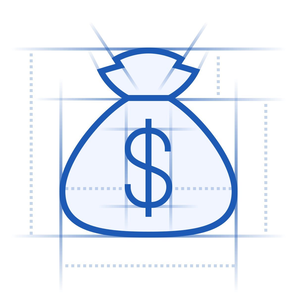 blueprint style sac d'argent icon