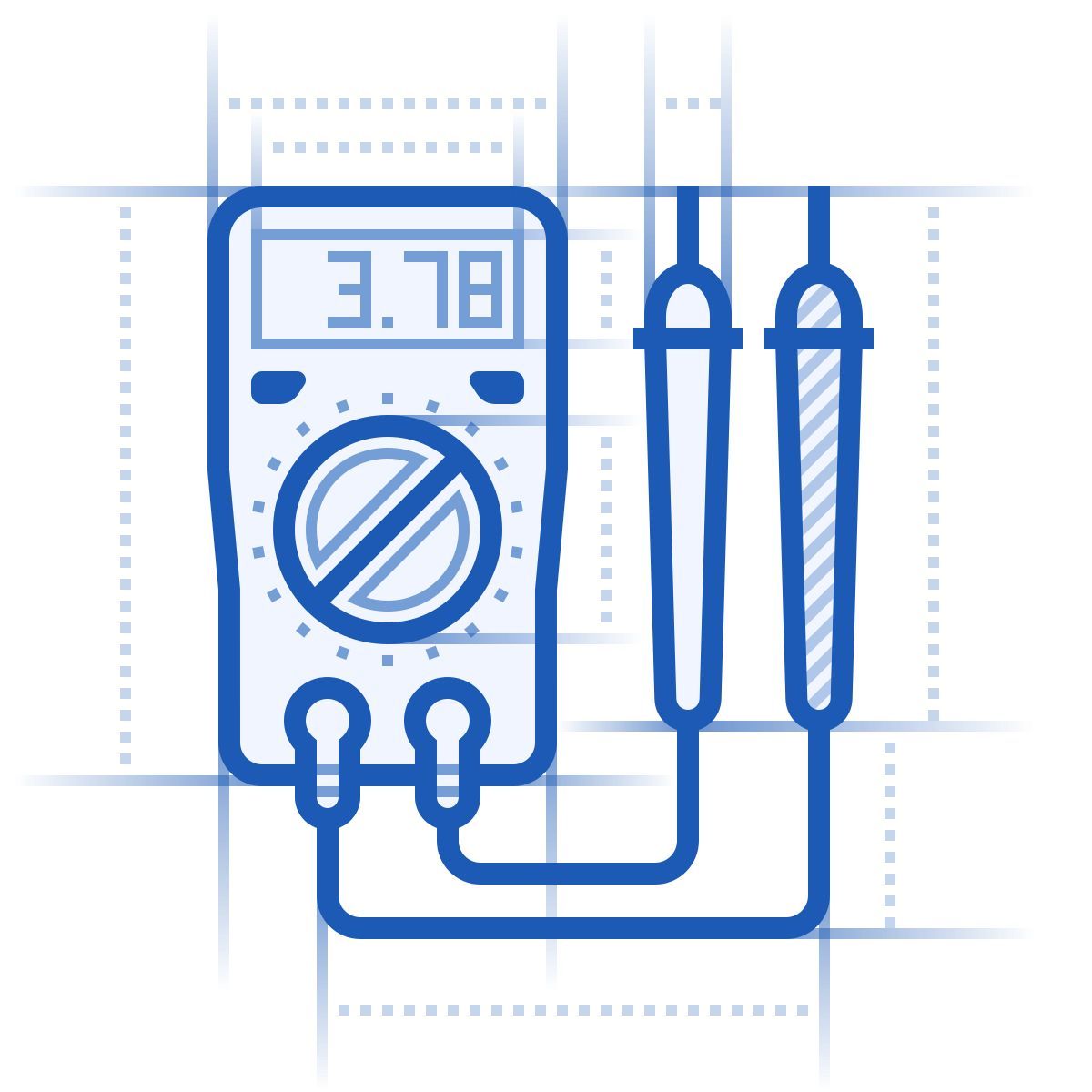 icona multimeter blueprint stile