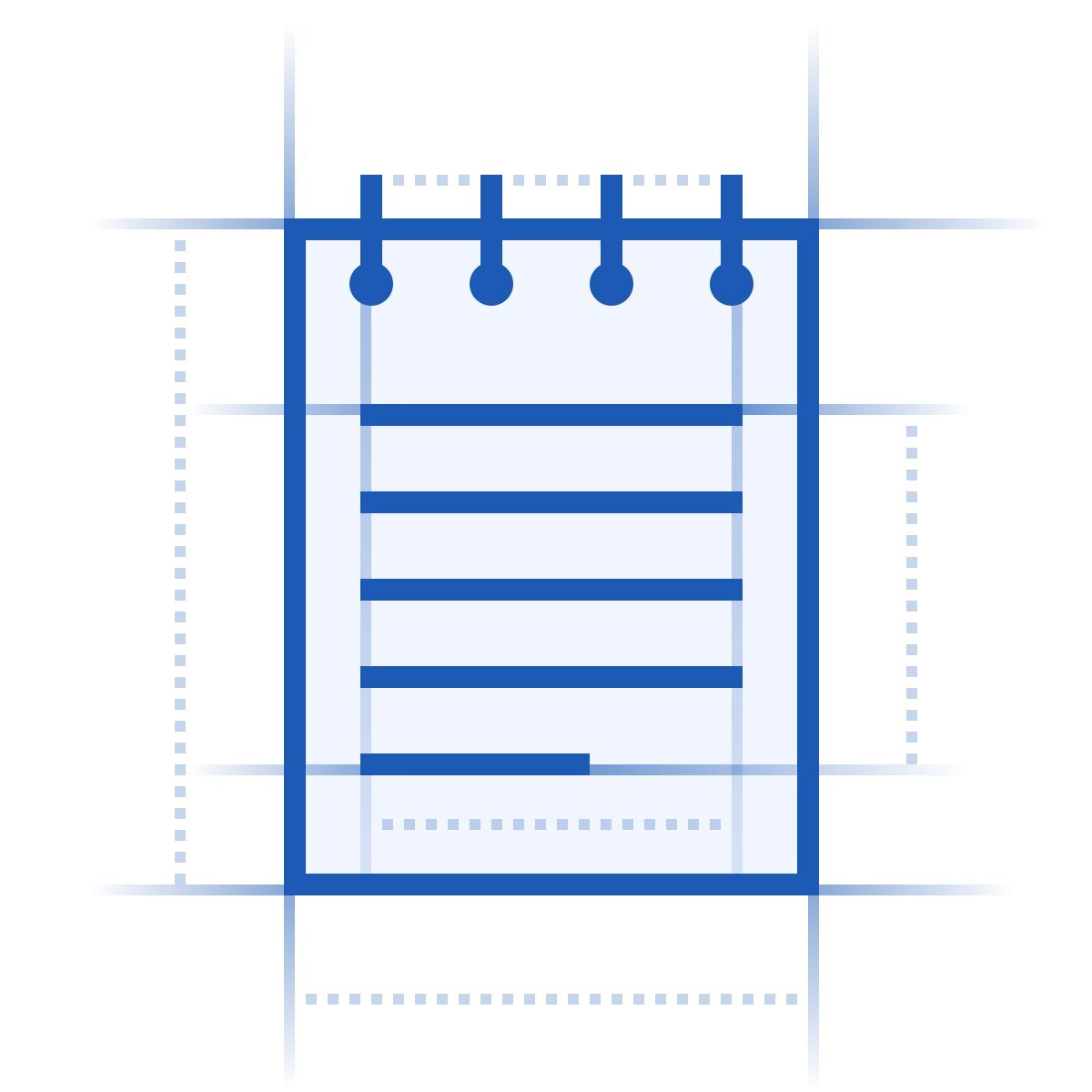 blueprint style notepad icon