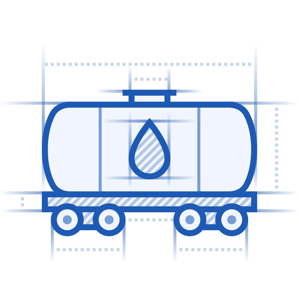 icona trasporto di petrolio blueprint stile
