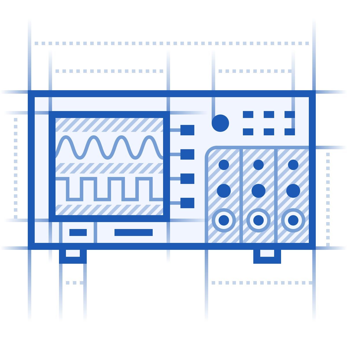 icona oscilloscope blueprint stile