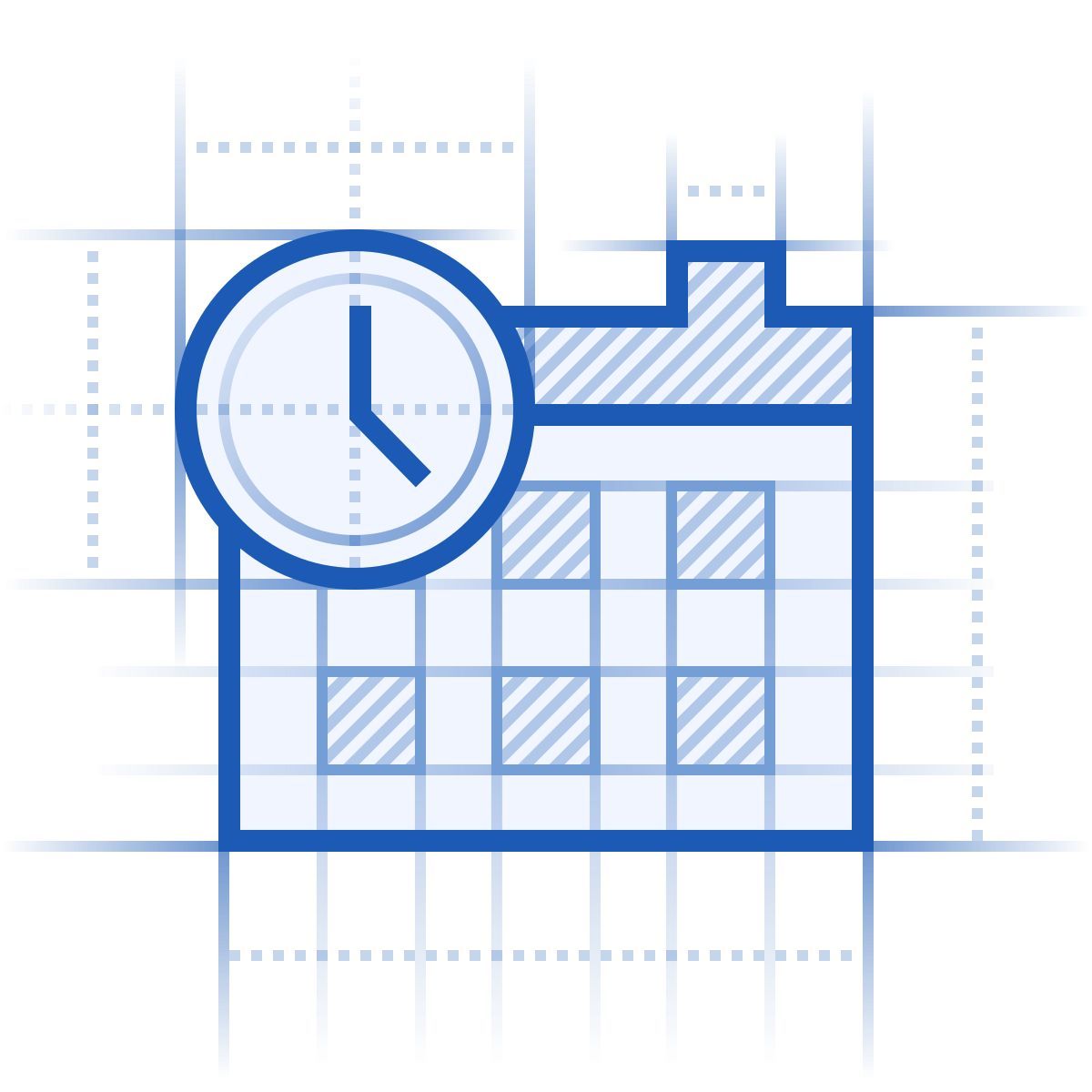 blueprint style schedule icon