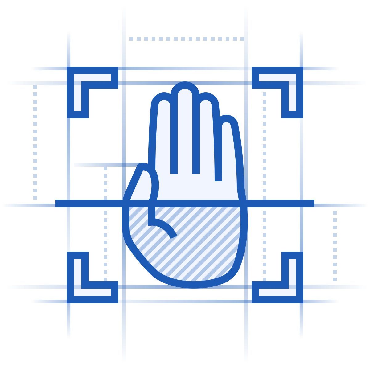 blueprint style análisis de la palma icon