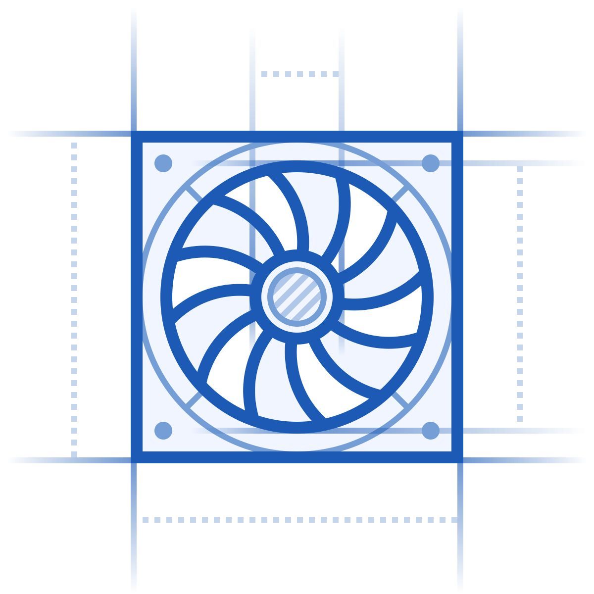 icona pc fan blueprint stile