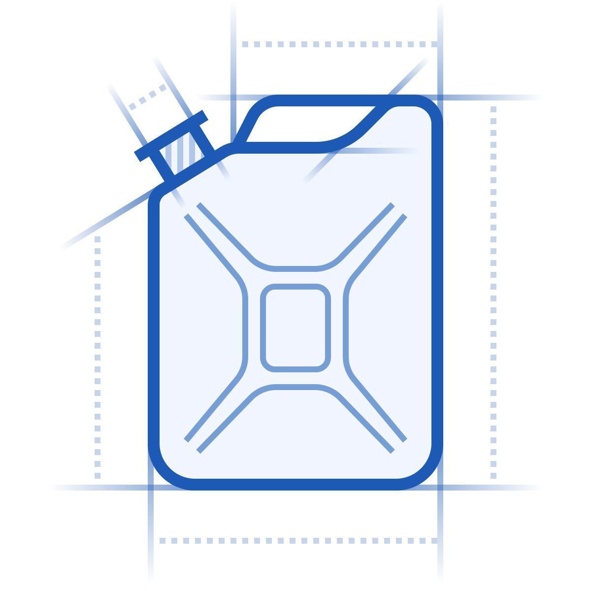 icona benzina blueprint stile