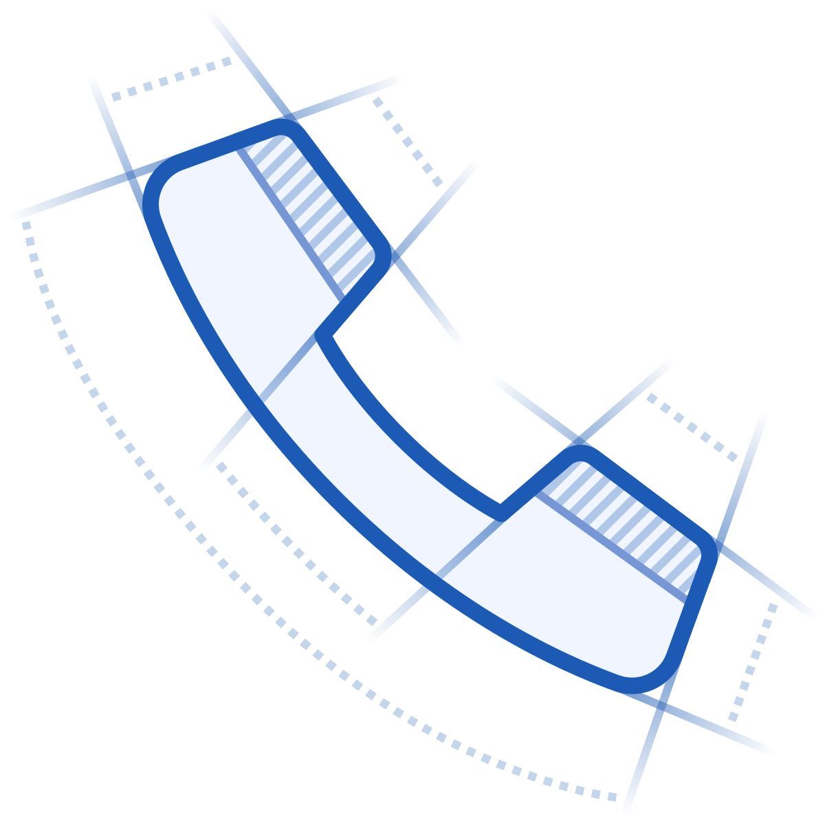 icône téléphone blueprint style
