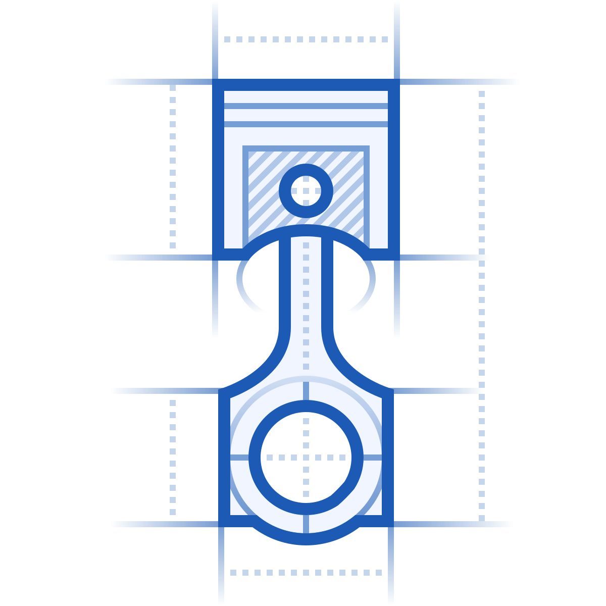 blueprint style 피스톤 icon