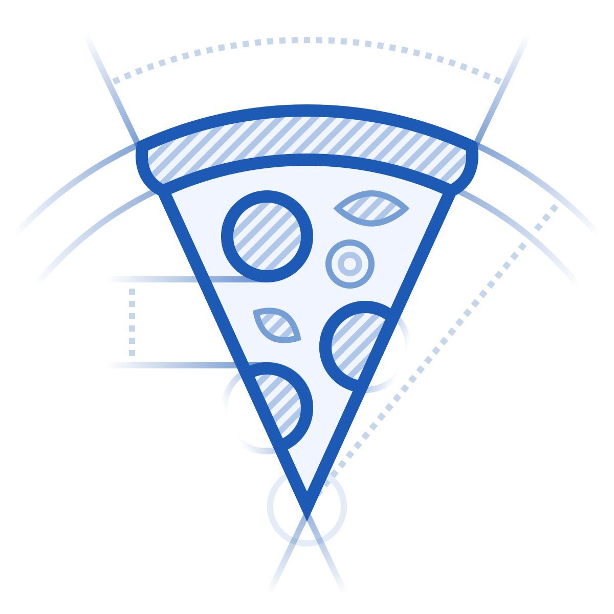 blueprint style pizza icon