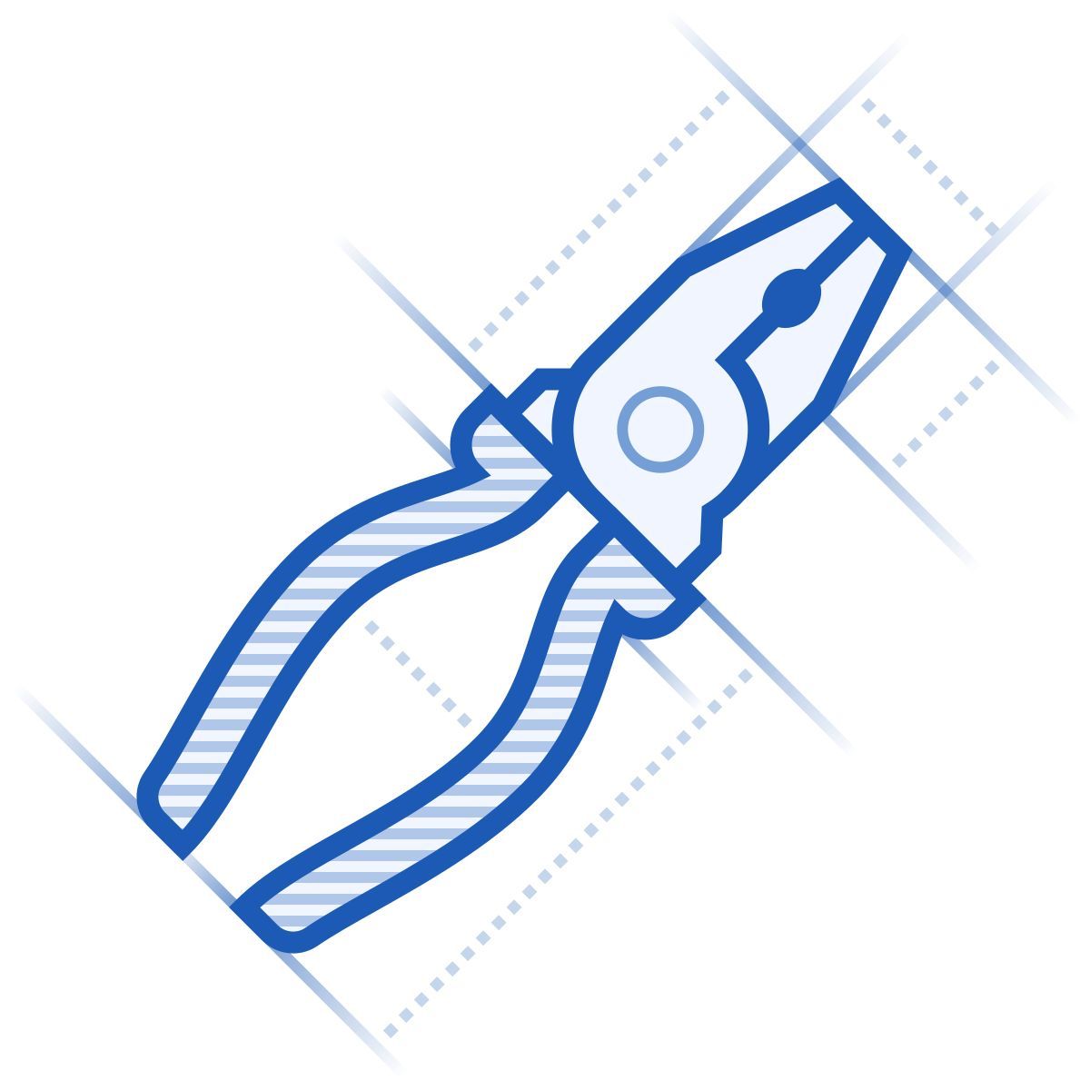 blueprint style pinzas icon