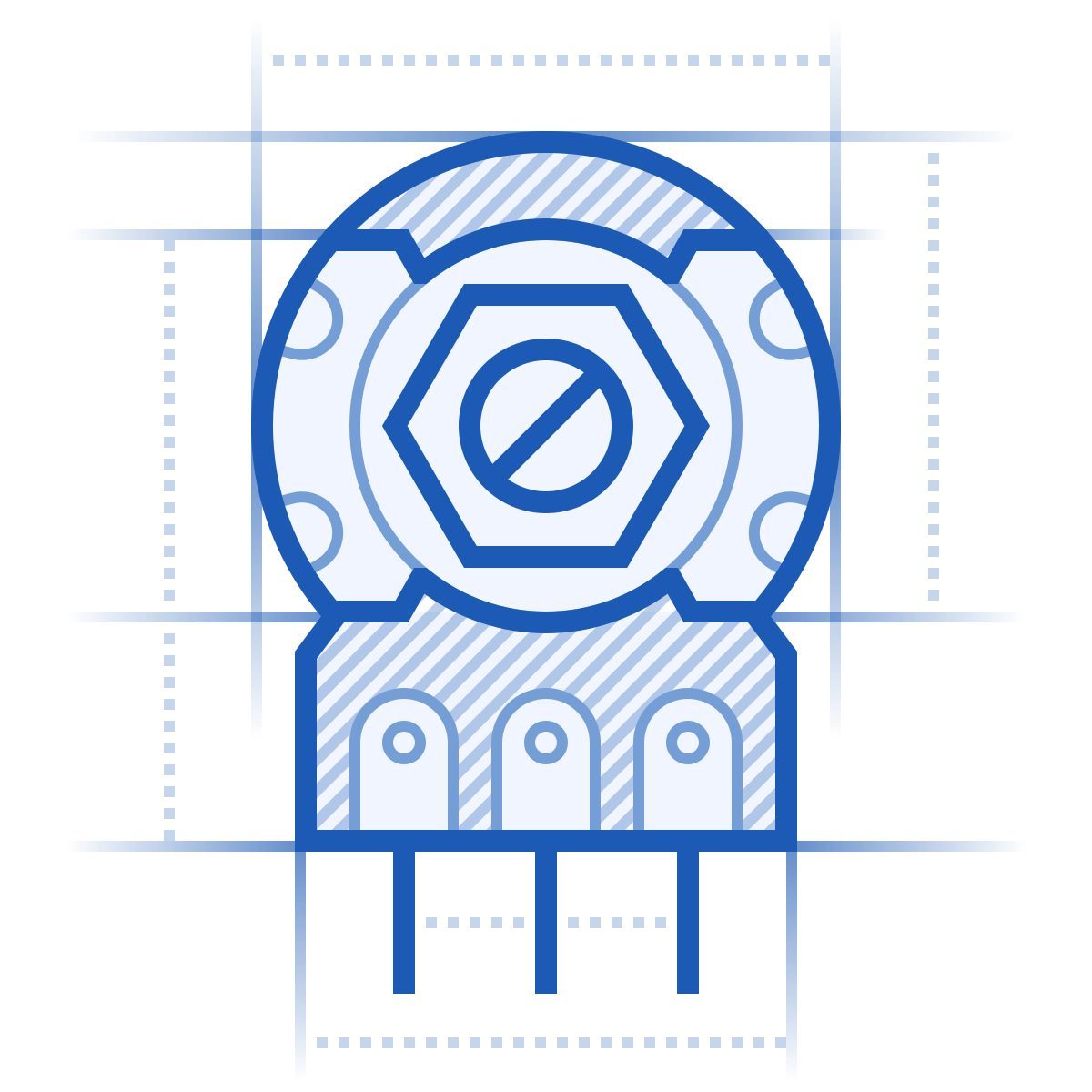 icona potenziometro blueprint stile