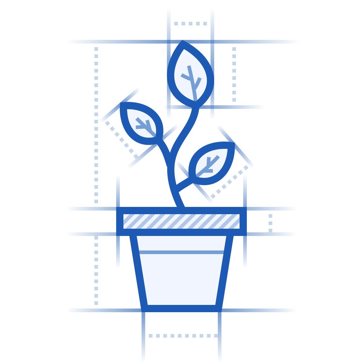 blueprint style pianta icon