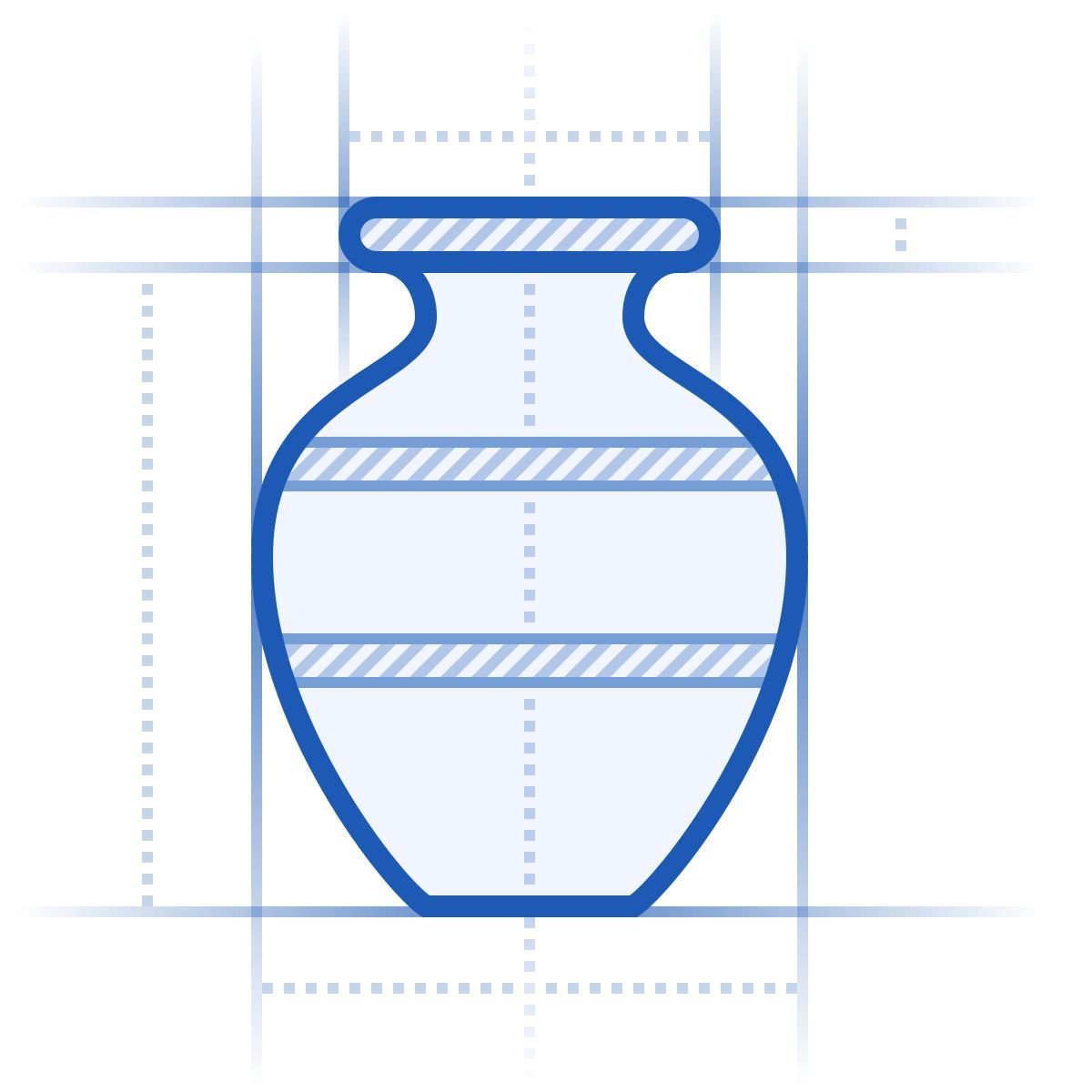 blueprint style cerámica icon