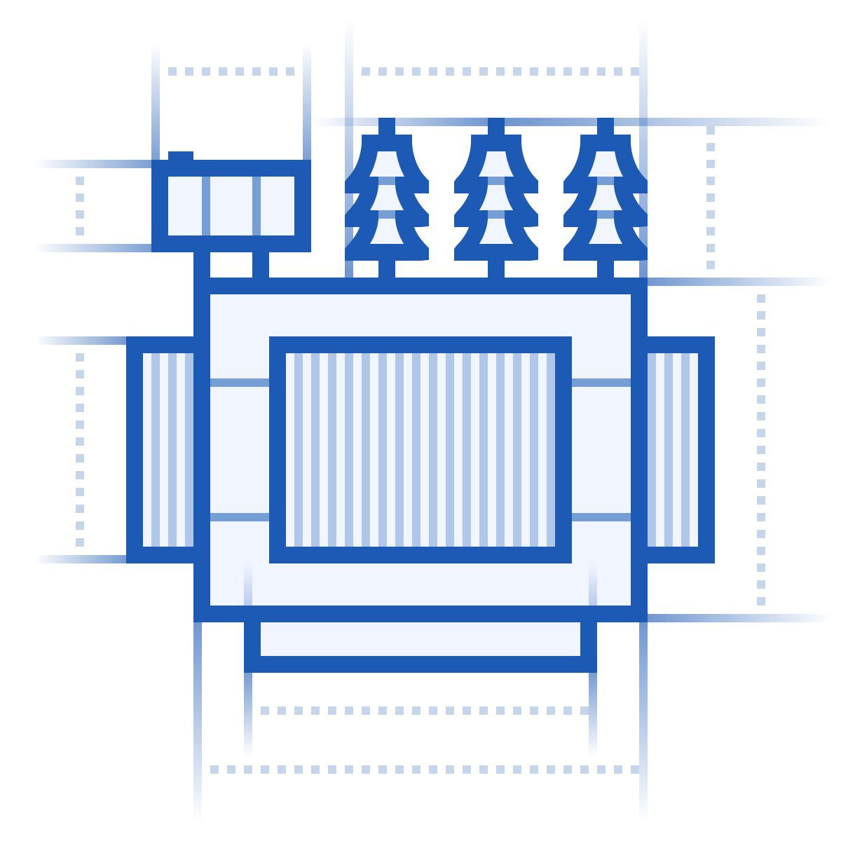 blueprint Stil power transformer Icon