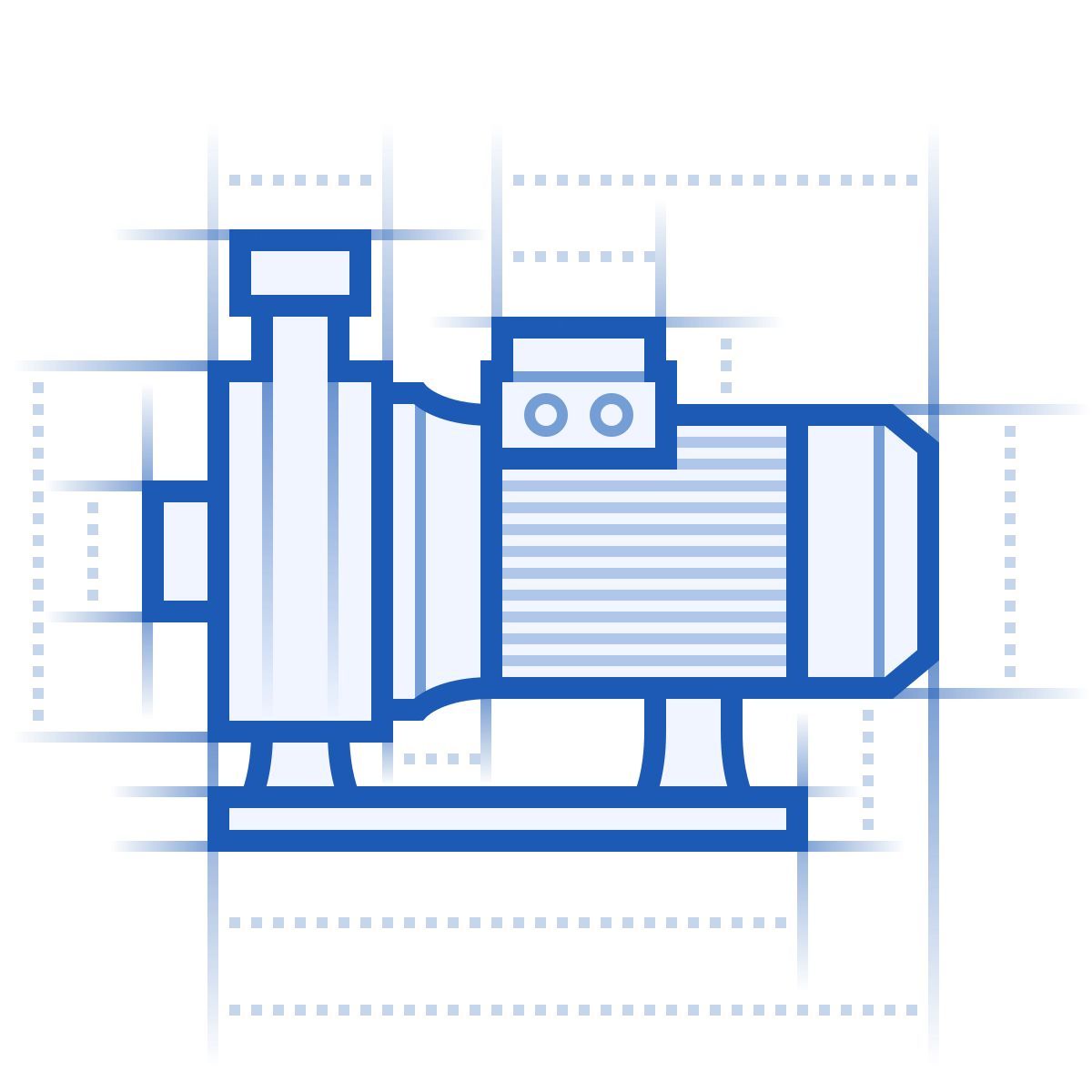 icona pompa blueprint stile