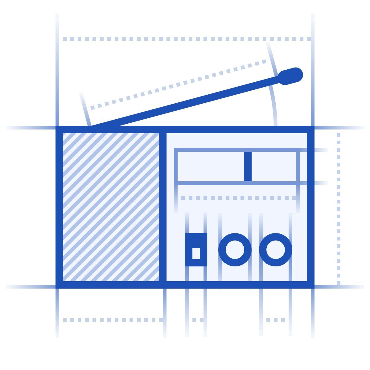 blueprint style radio icon