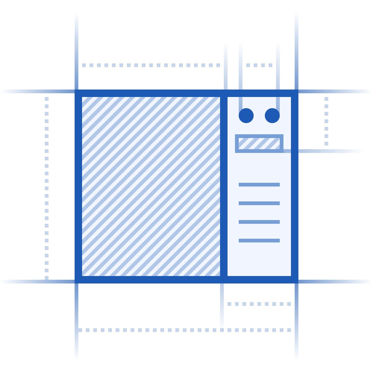 blueprint style barre de navigation à droite icon