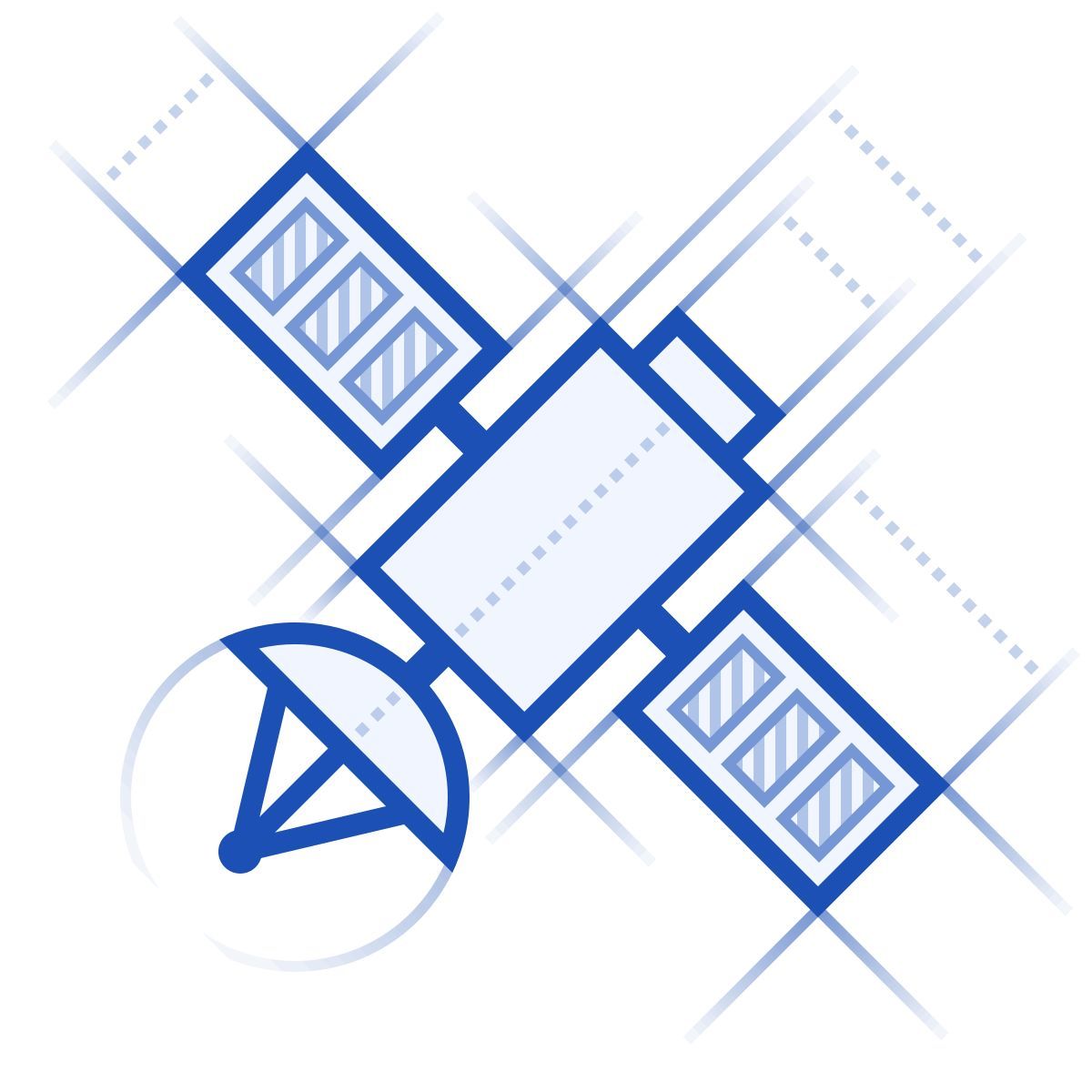 blueprint Stil satellit Icon